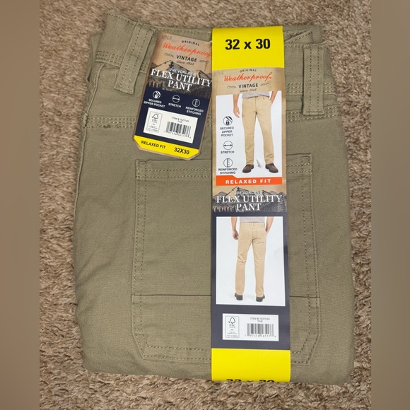 New Weatherproof Men's Flex Utility Pants - Tan - Picture 1 of 2